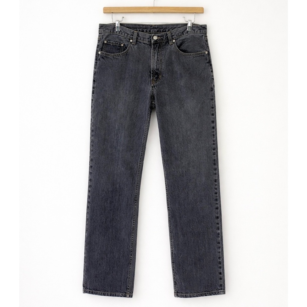 Structure Premium Denim Jeans Mens 34x34 Gray Black 100% Cotton 90s Gorpcore Y2K